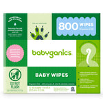 Babyganics Unscented Diaper Wipes, 800 Count, Packaging May Vary