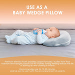 Chilling Home Portable Pregnancy Pillow Memory Foam – Maternity Body Pillow for Sleeping- Multifunctional Pregnancy Wedge Pillow for Back, Belly, Pain Relief, Ideal for Pregnant Women,Travel,Grey