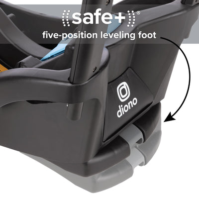 Diono LiteClik 30 R SafePlus Infant Car Seat and Base, Rear-Facing for Infants 4-30lbs, SafePlus Engineering, with Infant Insert, UPF 50+ Sunshade (Black)