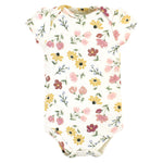 Hudson Baby Unisex Baby Cotton Bodysuits, Soft Painted Floral 5-Pack, 18-24 Months