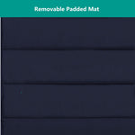 Dream On Me Zazzy Portable Playard with Bassinet in Navy, Packable and Easy Setup Baby Playard, Lightweight and Portable Playard for Baby with Mattress and Travel Bag