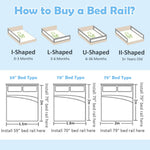 BABY JOY Bed Rail for Toddlers, 59" Vertical Lifting Extra Long Infants Safety Bed Side Rails with Double Lock, Foldable Baby Bed Rail Guard for Twin Double Full Size Queen King Bed Mattress (Gray)