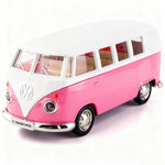 TGRCM-CZ 1/36 Scale Bus Casting Car Model, Zinc Alloy Toy Car for Kids, Pull Back Vehicles Toy Truck for Toddlers Kids Boys Girls Gift (Pink)