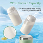 Portable Breast Milk Cooler Bottle - 22oz Capacity Breastmilk Chiller for Travel Mom, 360° Cooling Keeps Milk Fresh for 24 Hours, Breastfeeding Essentials with 2pcs Bottle for Breastmilk Storage