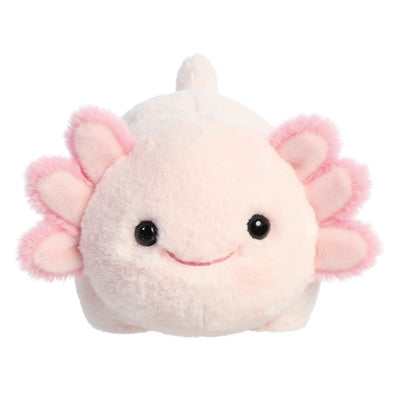 Aurora® Adorable Spudsters™ Axel Axolotl Stuffed Animal - Round Shape Makes for Comforting Cuddles - Perfect for Kids All Ages and Animal Loving Adults - Pink 9 Inches