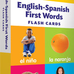 English-Spanish First Words Flash Cards