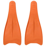 Flow Premium Rubber Long Fins for Swim and Lap Training - Youth Sizes for Kids, Young Men, and Women (XXS 1-3 (Orange))