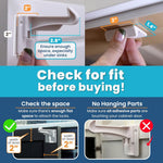 Upgraded Invisible Baby Proofing Cabinet Latch Locks (10 Pack) - No Drilling or Tools Required for Installation, Works with Most Cabinets and Drawers, Works with Countertop Overhangs, Highly Secure