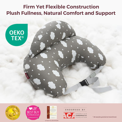 Momcozy Original Nursing Pillow for Breastfeeding-Innovative Safety Guard - Wider Feeding Pillows for More Support for Mom & Baby- Easier Nursing & Hand Free- Fit for All, Removable Cotton Cover