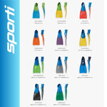 Sporti Adult-Kids Short Swim Fins, Floating Fin for Swimming & Snorkeling, Swim Flippers for Training - NavyBlue - Little Kid 1-2