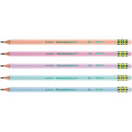 Ticonderoga® Pastel Pencils, 2 Soft, Assorted Colors, Pack Of 10 Pencils