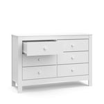 Graco Noah 6-Drawer Dresser (White) – GREENGUARD Gold Certified, White Dresser for Bedroom, Kids & Nursery Storage Chest, Safety Interlocking Drawers, Pre-Installed Tracks, Kids Chest