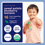Cerebelly Organic Toddler Smart Bars 40-Count, Sweet Potato Blueberry Banana Smart Bars, 16 Brain-Supporting Nutrients, No Added Sugar, Gluten Free, Nut Free, Kids Snacks