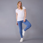 Motherhood Maternity Women's Essential Stretch Full Length Secret Fit Over The Belly Pregnancy Legging, Moonlight Blue, Medium