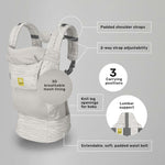 LÍLLÉbaby 3-in-1 Ergonomic CarryOn Airflow Toddler Carrier with Lumbar Support & Breathable Mesh Lining (25-60 lbs), Supportive & Comfortable, Multi-Position Carrying for Hiking & Travel (Marble)