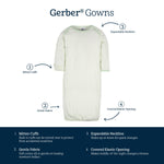 Gerber Unisex Baby Boy and Girls 4-Pack Sleeper Gown Amber 0-6 Months