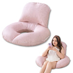 INSEN Wedge Pillow Set for Sleeping and After Surgery, Use for Acid Reflux, Reading and Relaxing, Headboard Pillow for Sitting in Bed, Pink Flower