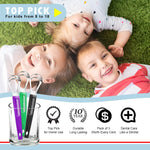 CATACC PRO 3 Pack Metal Tongue Scrapers for Kids Adults, Stainless Steel Tongue Cleaner Scrubber with Travel Case