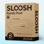 SLOOSH Inflatable Swimming Pool with Seats, 120" x 72" x 22" Full-Sized Blow Up Durable Thickened Above Ground Family Pool for Summer Water Party Backyard Garden Lawn,Cyan