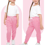 Resinta 4 Pack Girls' and Toddler Sweatpants Kids Active Jogger Pants Girls Casual Pull On Pants with Drawstring Pockets