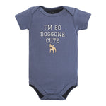 Hudson Baby Unisex Baby Cotton Bodysuits, Boy Dogs, 3-6 Months