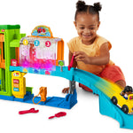 Fisher-Price Little People Toddler Playset Light-Up Learning Garage with Smart Stages Plus Toy Car and Ramp for Ages 1+ Years