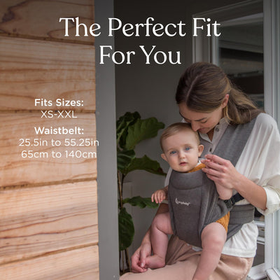 Ergobaby Embrace Baby Carrier Newborn to Toddler - Lightweight Ergonomic Baby Carriers - Cozy Essentials (7-25 Pounds), Ponte Knit, Sage Meadows