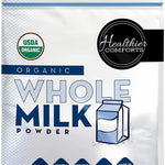 Healthier Comforts Organic Whole Milk Powder | Certified USDA Organic Powdered Milk | Kosher, Gluten Free, Non-GMO Dry Milk Powder Whole Milk | Dried Milk w/ Resealable Packaging, Shelf Stable Milk 7oz