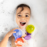 Ubbi Translucent Interchangeable Bath Toys for Baby and Toddler, Colorful Mix and Match Baby Bathtub Toys, Set of 4