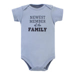 Hudson Baby Unisex Baby Cotton Bodysuits, Brown Navy Mamas Boy 5-Pack, 12-18 Months