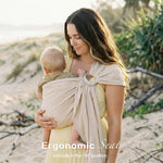 Shiaon Baby Ring Sling Wrap, Lightweight Baby Carrier Sling Toddler Sling, Cotton Infants Wraps Carrier (7-35 lbs) for Toddlers, Cream