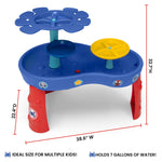 Spidey and His Amazing Friends Water Table by Delta Children | 3-Tier Activity Water Play Table with 11-Piece Toy Set | Water Sensory Table + Beach Toys for Backyard for Toddlers Ages 2+, Blue