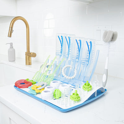 Dr. Brown’s Deluxe Electric Sterilizer for Baby Bottles and Other Baby Essentials & Dr. Brown’s Folding Baby Bottle Drying Rack for Easy Storage, Dry Nipples