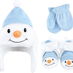 Hudson Baby Girls' Trapper Hat, Mitten and Bootie Set
