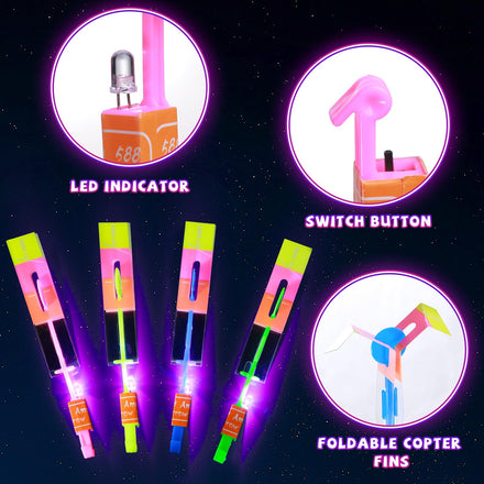 Flying Set SCIONE 24 Sets LED Flying Set, 24 Slingshot+24 - Flying Toys - SCIONE ...