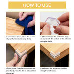8 Pack Corner Protector for Baby, Clear Furniture Corner Guard & Edge Safety Bumpers for Table Edges & Sharp Corners - Baby Proofing (L Shape)