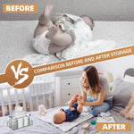 GILPWA Diaper Caddy, Baby Changing Table Organizer, Detachable Clear Acrylic Diaper Storage for Wipe Dispenser, Wipe Warmer and other Diapering Essentials