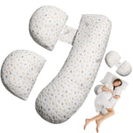 Oskeray Pregnancy Pillow for Sleeping, Maternity Pillow Support for HIPS, Backs, Legs, Maternity Pillow with Detachable and Adjustable Pillow Cover