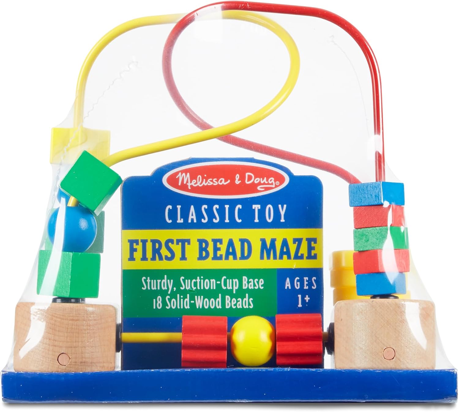 Melissa & Doug First Bead Maze - Wooden Educational Toy 4.2 x 7 x 8.6 inches ; 1.3 pounds