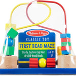 Melissa & Doug First Bead Maze - Wooden Educational Toy 4.2 x 7 x 8.6 inches ; 1.3 pounds