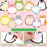 Fancy Land 24 Pads Cute Sticky Notes Cartoon Animal Pattern Sticky Notes for Teachers Classrooms 720 Sheets Memo Pads Teacher Appreciation Nurse End of Year Graduation Gift Home Office Supplies Cute