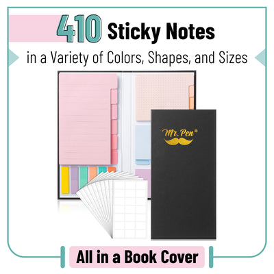 Mr. Pen- Sticky Notes Set, 410 Pack, Ruled, Dotted & Blank Notes with 150 Index Tabs, Divider Sticky Pads for Bible Study, Office, School, Planning, Journaling & Organization