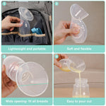 Bumblebee Manual Breast Pump with Breastfeeding Milk Saver Stopper& lid in Gift Box Food Grade Silicone bpa PVC and Phthalate Free 3.04oz/90ml