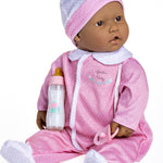 JC Toys 20-inch La Baby Soft Body Doll | Washable | Gift Set includes Magic Milk Bottle & Pacifier | Removable Pink Outfit | Perfect for Toddlers and Kids Ages 2+