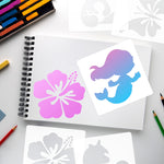 36PCS Stencils for Kids, Drawing Stencils for Painting Crafts Reusable Washable Large Art Paint Stencil Primary Shape Template for Fabric Wall Paper