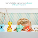 Munchkin Baby Bath Toy Squirts for Babies and Toddlers 9 Months and Up, Wild Animal Squirters, 8 Pack