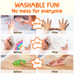 TinyGeeks Jumbo Crayons (18 Colors) – Non-Toxic, Washable Crayons for Toddlers and Kids (Ages 1-8) – Easy-to-Hold - Ideal for Travel, Art, and Learning