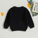 Mubineo Baby Girl Winter Clothes Cute Flower Sweater Crewneck Pullover Long Sleeve Knit Newborn Infant Sweaters (US, Age, 3 Months, 6 Months, Black)