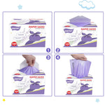 Baby Disposable Diaper Bags Easy-To-Tie Tabs Diaper Sacks with Lavender Scented Diaper Disposal or Pet Waste Bags (500 Count)