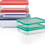 Pyrex Simply Store (12-Pack) Glass Food Storage Containers Set, (1, 2, & 3 Cup) Meal Prep Containers With BPA-Free Lids, Dishwasher & Microwave Safe